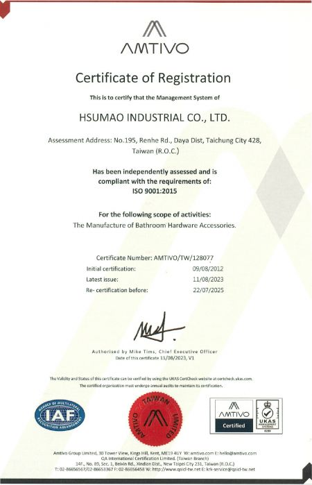 Certificat ISO 9001 : 2015